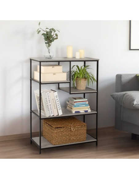 Estante metálica fixa assimétrica Max Home 5 prateleiras 75x30x100 cm