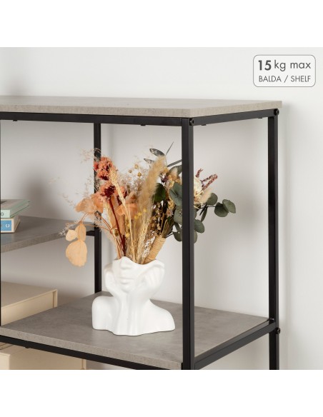 Estante metálica fixa assimétrica Max Home 5 prateleiras 75x30x100 cm
