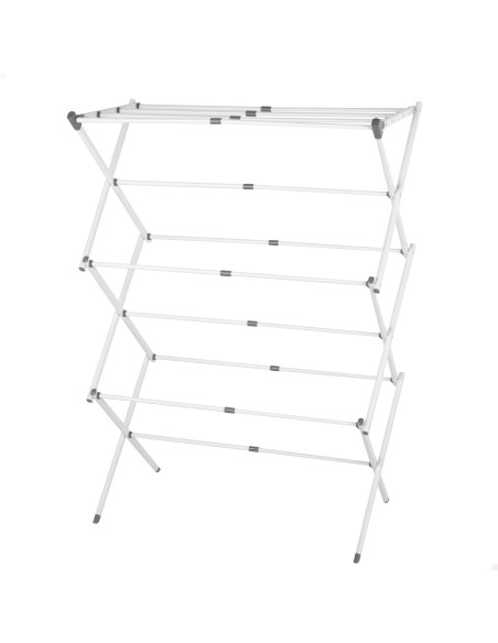 Max Home Cavalete de roupa dobrável 3 alturas 40-75x37x104 cm com barras extensíveis