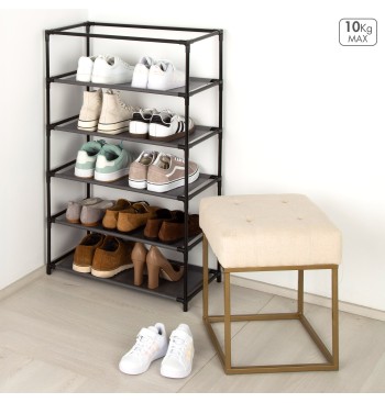 Sapateira de tecido Max Home com 5 prateleiras, 60x30x90... 2