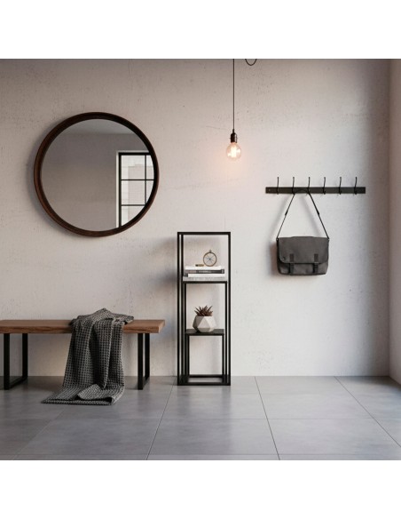 Conjunto Max Home de 3 mesas laterais de metal de várias alturas