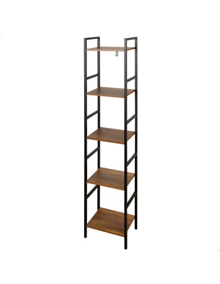 Max Home Estantes fixas de madeira reforçadas 5 prateleiras 30x24x144 cm