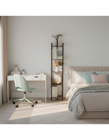 Max Home Estantes fixas de madeira reforçadas 5 prateleiras 30x24x144 cm