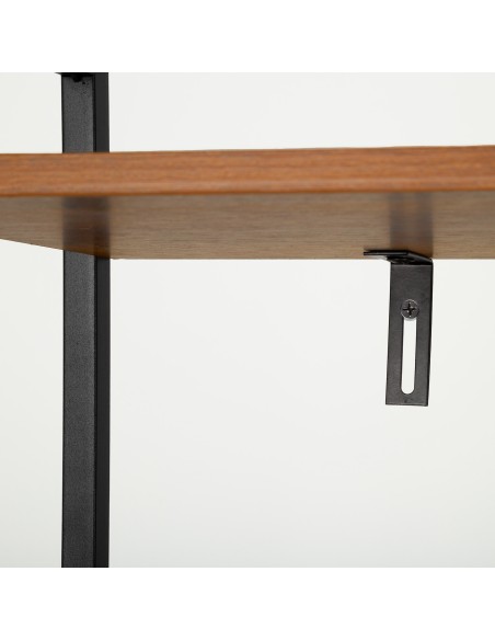 Max Home Estantes fixas de madeira reforçadas 5 prateleiras 30x24x144 cm