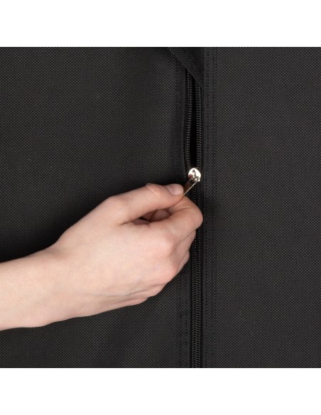 Max Home Roupeiro de tecido Roupeiro 1 varão para cabides 70x46x148 cm preto