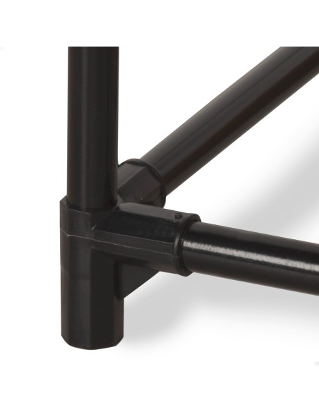 Max Home Roupeiro de tecido Roupeiro 1 varão para cabides 70x46x148 cm preto