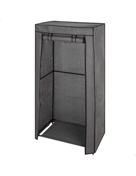 Max Home Roupeiro de tecido Roupeiro 1 varão para cabides 70x44x148 cm cinzento