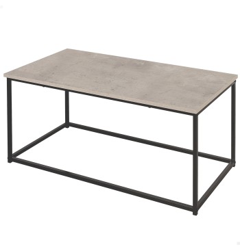 Max Home Mesa de centro efeito cimento 90x48x40 cm