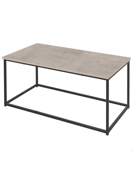 Max Home Mesa de centro efeito cimento 90x48x40 cm