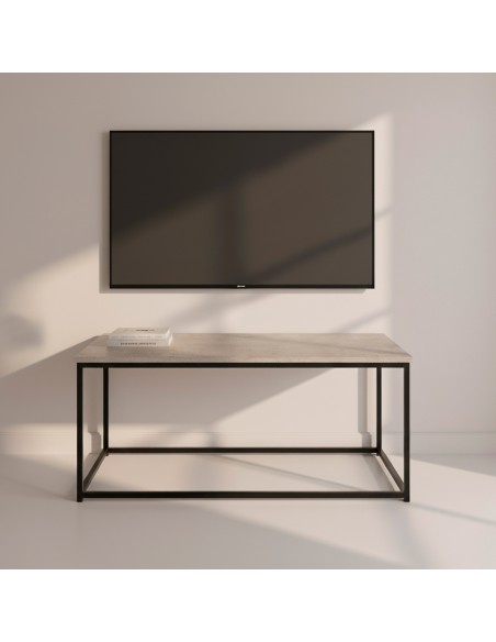 Max Home Mesa de centro efeito cimento 90x48x40 cm