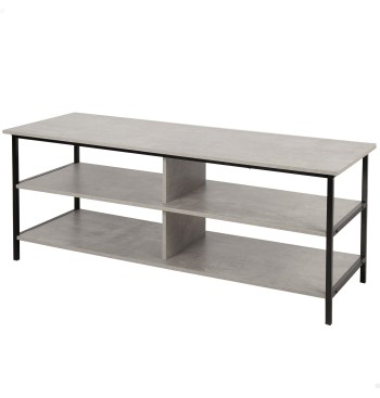 Max Home Mesa de TV com efeito cimento 5 prateleiras...