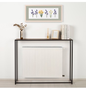 Max Home Mesa de radiador em metal e madeira 105x20x82 cm 2