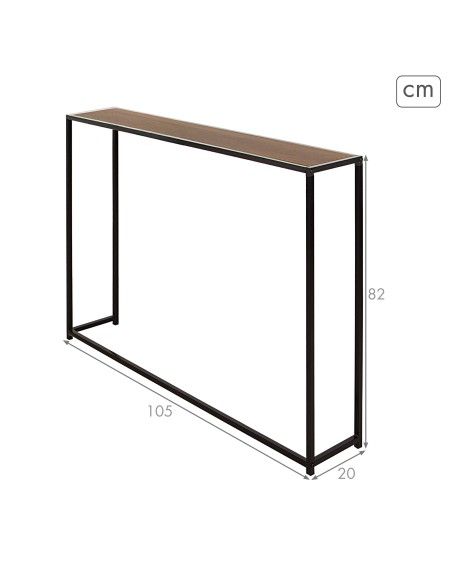 Max Home Mesa de radiador em metal e madeira 105x20x82 cm