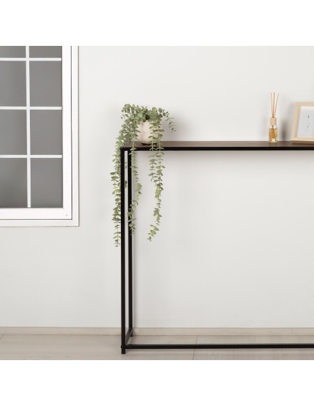Max Home Mesa de radiador em metal e madeira 105x20x82 cm