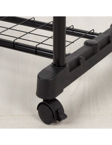 Cabideiro Duplo Max Home, Altura Ajustável, com Rodas e Cabideiro Inferior