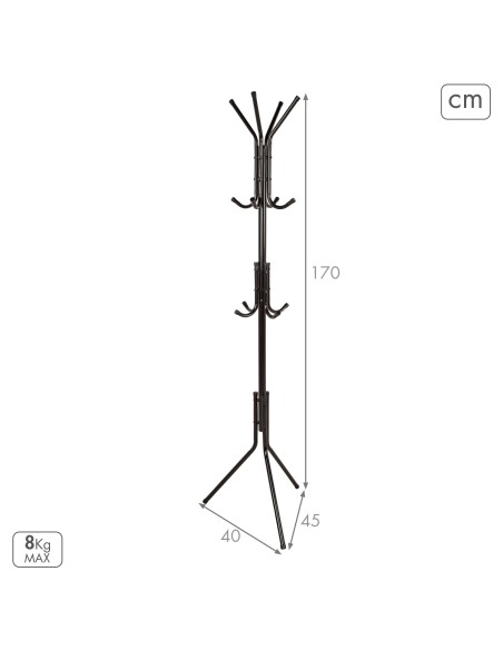 Cabide de metal Max Home com 12 cabides