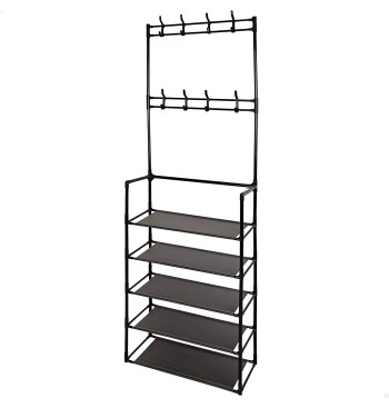 Max Home Cabideiro de pé  60x25x173 cm de plástico com 8...