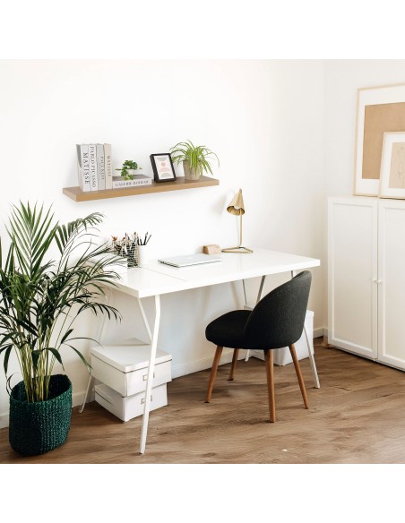 Max Home Prateleira de parede em madeira 100x23x4 cm