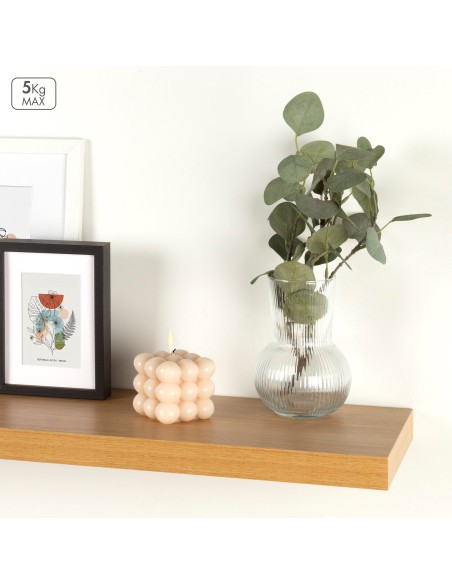 Max Home Prateleira de parede em madeira 100x23x4 cm