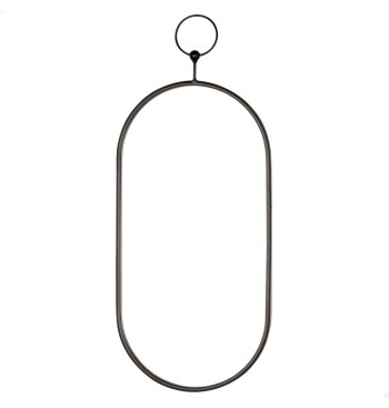 Max Home Espelho de parede oval 25x50 cm com moldura e...