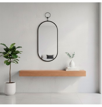 Max Home Espelho de parede oval 25x50 cm com moldura e... 2