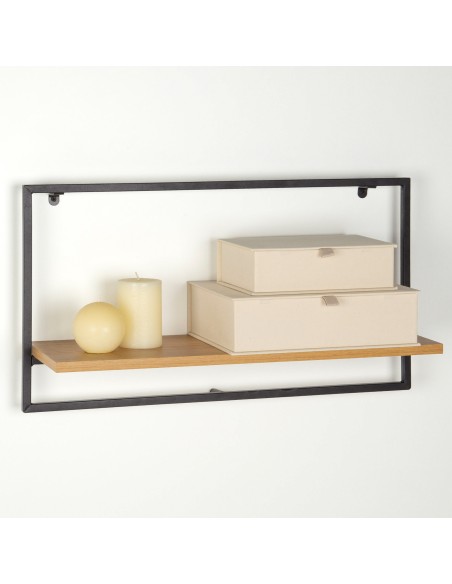 Max Home Estante de parede em madeira 1 prateleira 65x20x35 cm