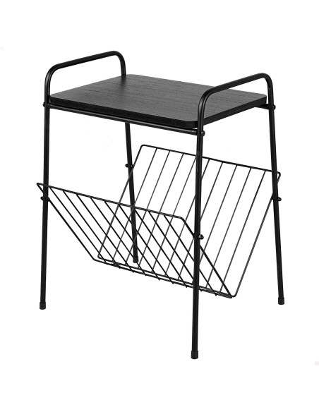 Max Home Mesa de apoio com porta-revistas 36x29x46 cm