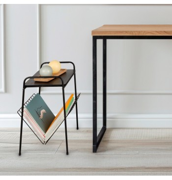 Max Home Mesa de apoio com porta-revistas 36x29x46 cm 2