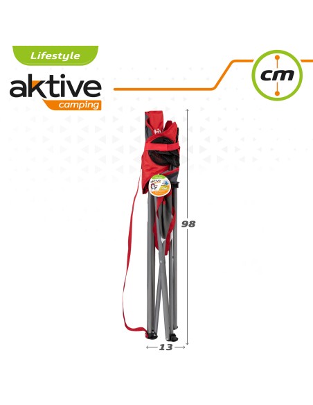 Cadeira de camping dobrável XL com suporte para copos