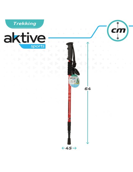 Conjunto de bastões de caminhada extensíveis de 64 a 135 cm