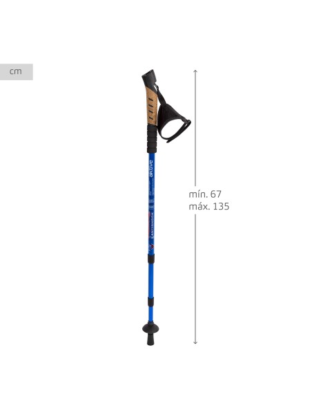 Conjunto de bastões de caminhada extensíveis de 67 a 135 cm
