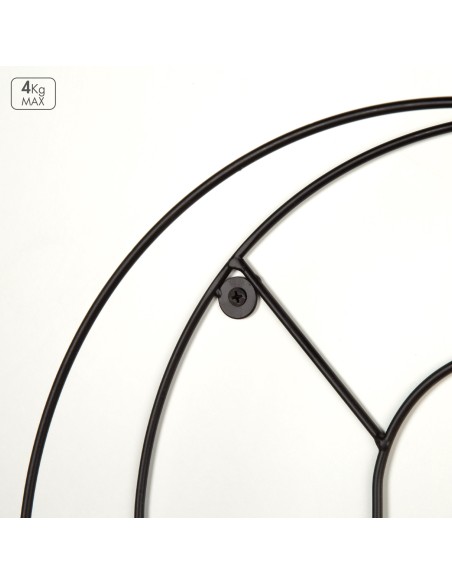 Max Home Prateleira de parede em madeira com 2 prateleiras 35x10x45 cm
