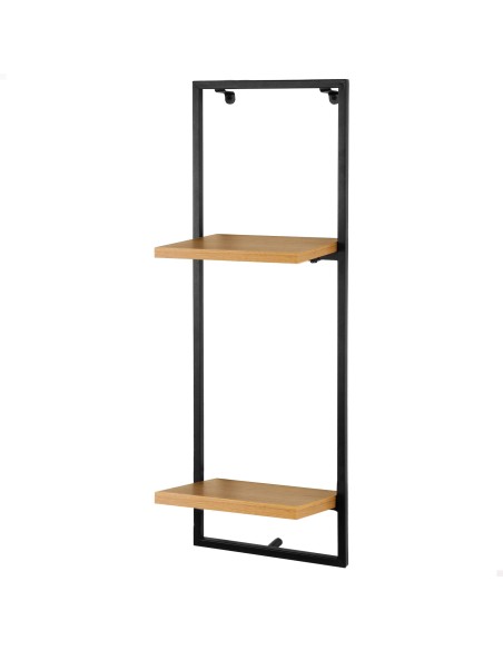 Max Home Estantes de parede em madeira 2 prateleiras 25x20x75 cm