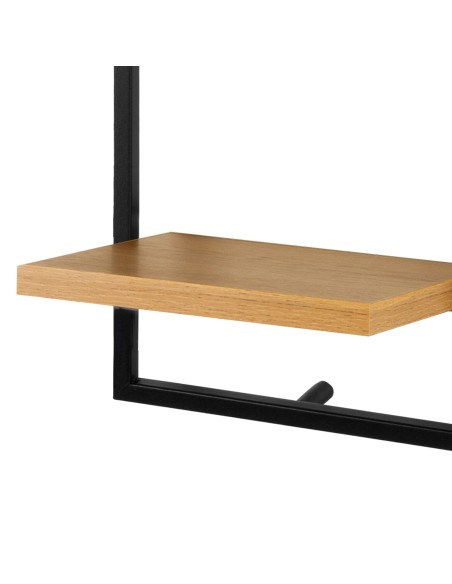 Max Home Estantes de parede em madeira 2 prateleiras 25x20x75 cm
