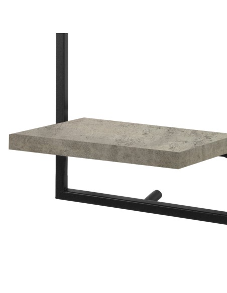 Max Home Estantes de parede com efeito cimento 2 prateleiras 25x20x75 cm