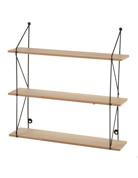 Max Home Estantes de parede em madeira 3 prateleiras 50x12x49 cm