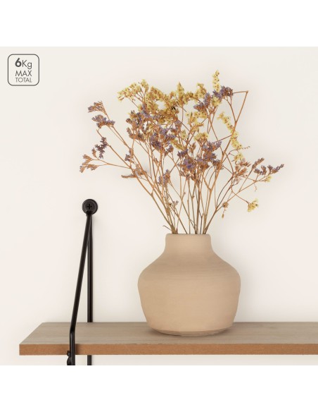 Max Home Estantes de parede em madeira 3 prateleiras 50x12x49 cm