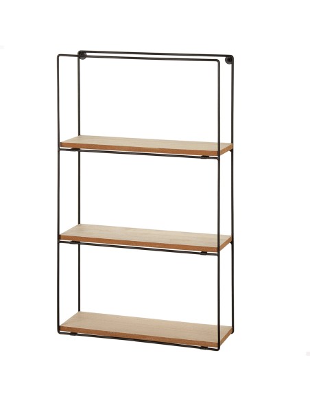 Max Home Prateleira de parede em madeira 3 prateleiras 30x10x50 cm