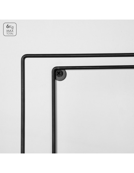 Max Home Prateleira de parede em madeira 3 prateleiras 30x10x50 cm