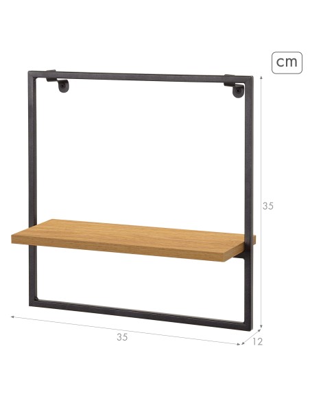Max Home Prateleiras de parede em madeira 35x12x35 cm