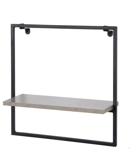 Max Home Prateleira de parede efeito cimento 1 prateleira 35x12x35 cm