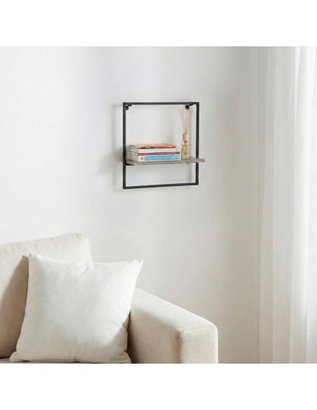 Max Home Prateleira de parede efeito cimento 1 prateleira 35x12x35 cm