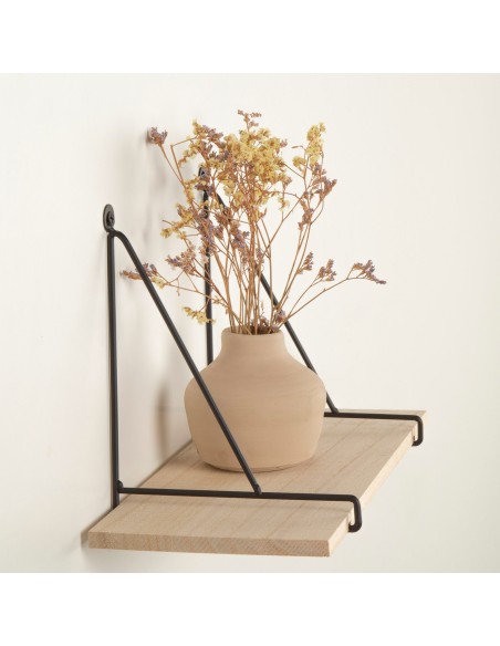 Max Home Prateleira de parede suspensa em madeira 30x14,5x20 cm
