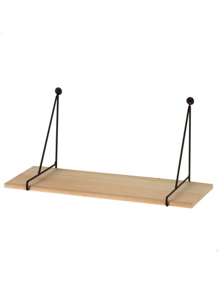 Max Home Prateleira de parede suspensa em madeira 40x14,5x20 cm