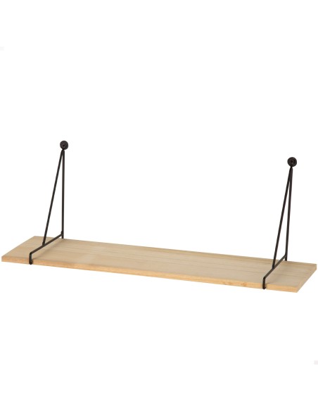 Max Home Prateleira de parede suspensa em madeira 50x14,5x20 cm