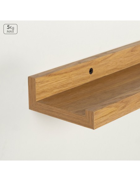 Max Home Prateleira de parede em madeira 80x10x4 cm
