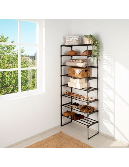 Max Home Estante de plástico com 8 prateleiras, 67 x 30 x 160 cm