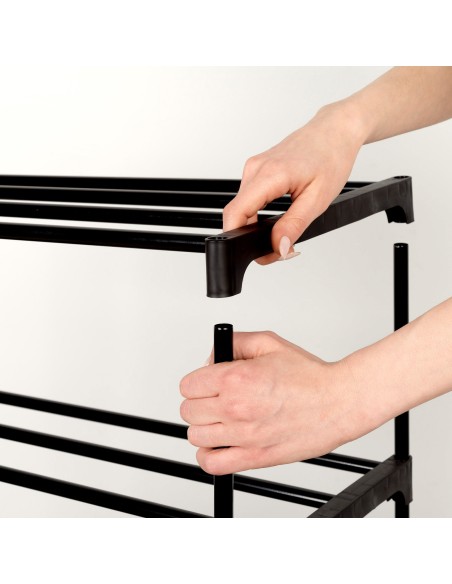 Max Home Estante de plástico com 8 prateleiras, 67 x 30 x 160 cm