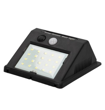 Luminária de parede solar de 20 LEDs com sensor de movimento