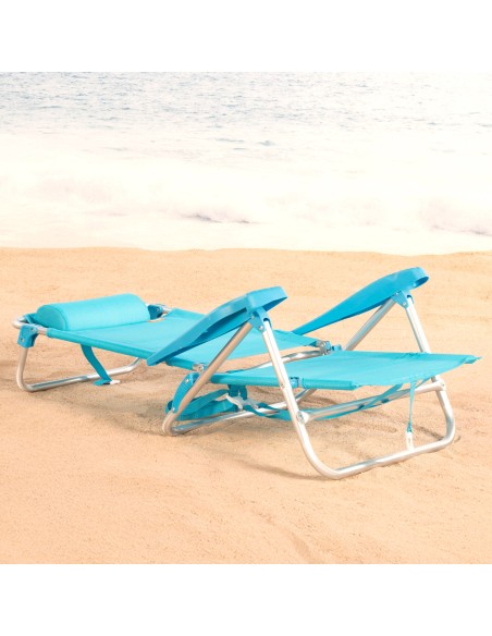 Cadeira de praia baixa multiposições caribenha 47x49x82 cm